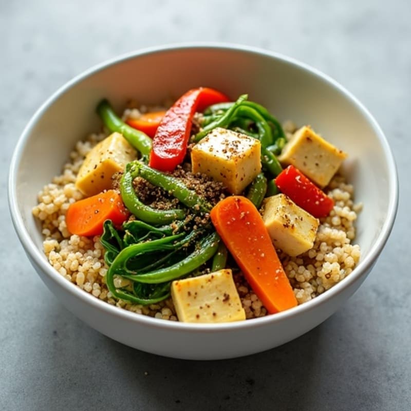 Garlic-Ginger Roasted Edamame Bowl
