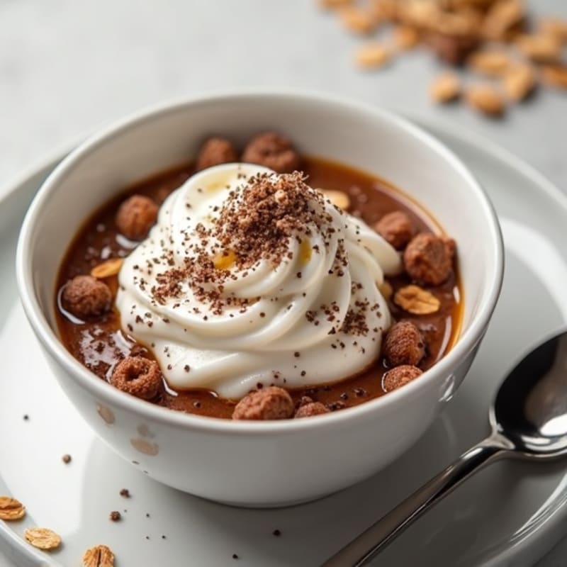 Silky Greek Yogurt with Chocolate Protein and Chia Seeds