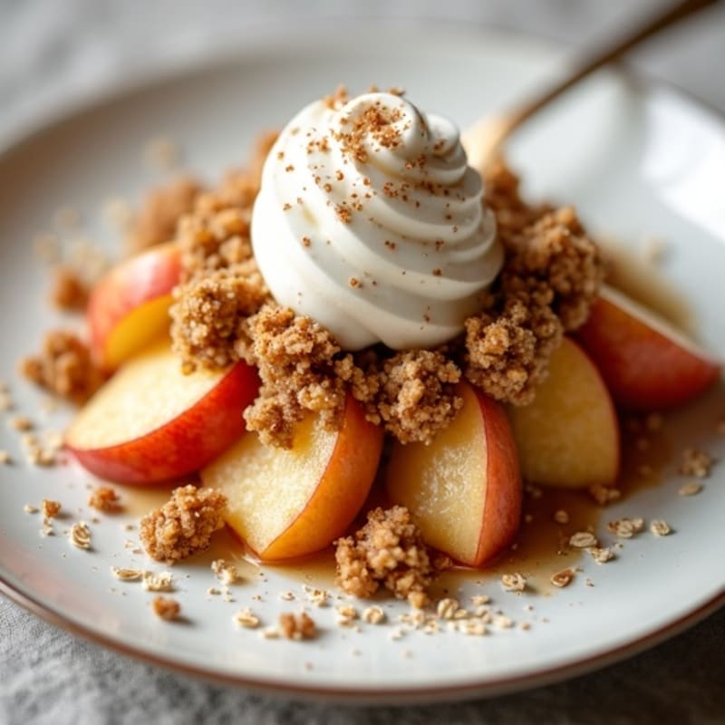 Healthy Spiced Apple Crumble with Crispy Oat Topping