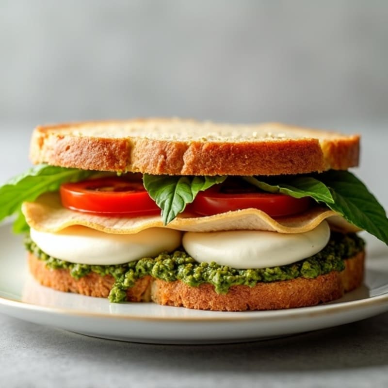 Herb-Pesto Turkey Panini with Fresh Mozzarella