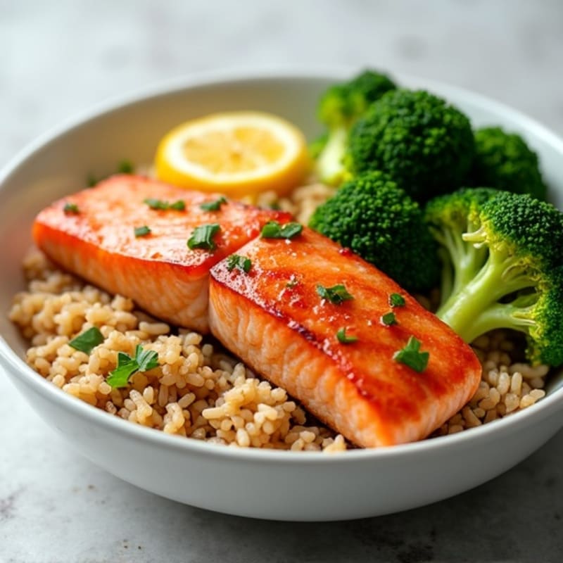 Sweet-Glazed Ginger Salmon Rice Bowl
