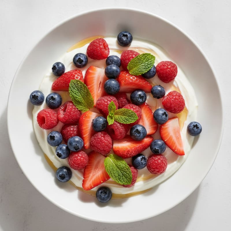 Fresh Berry Medley with Mint