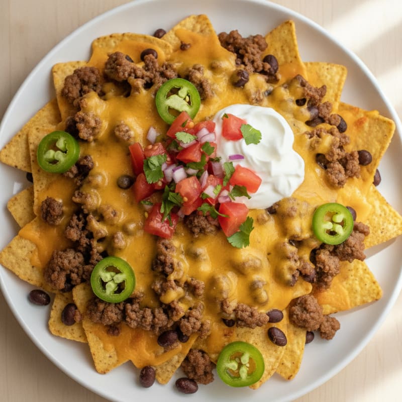 Loaded Beef Nachos Supreme