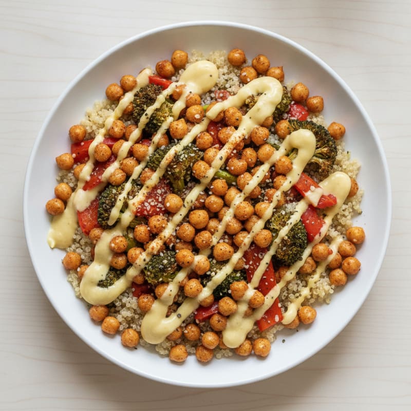Hearty Roasted Vegetable and Chickpea Bowl