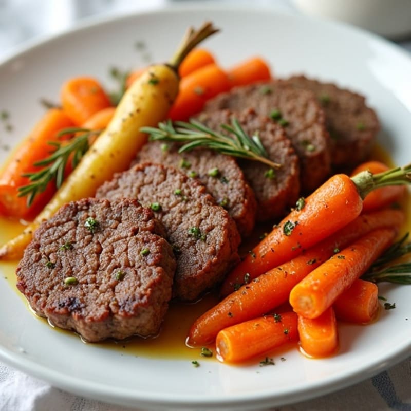 Lean Ground Beef and Crispy Roasted Root Vegetables