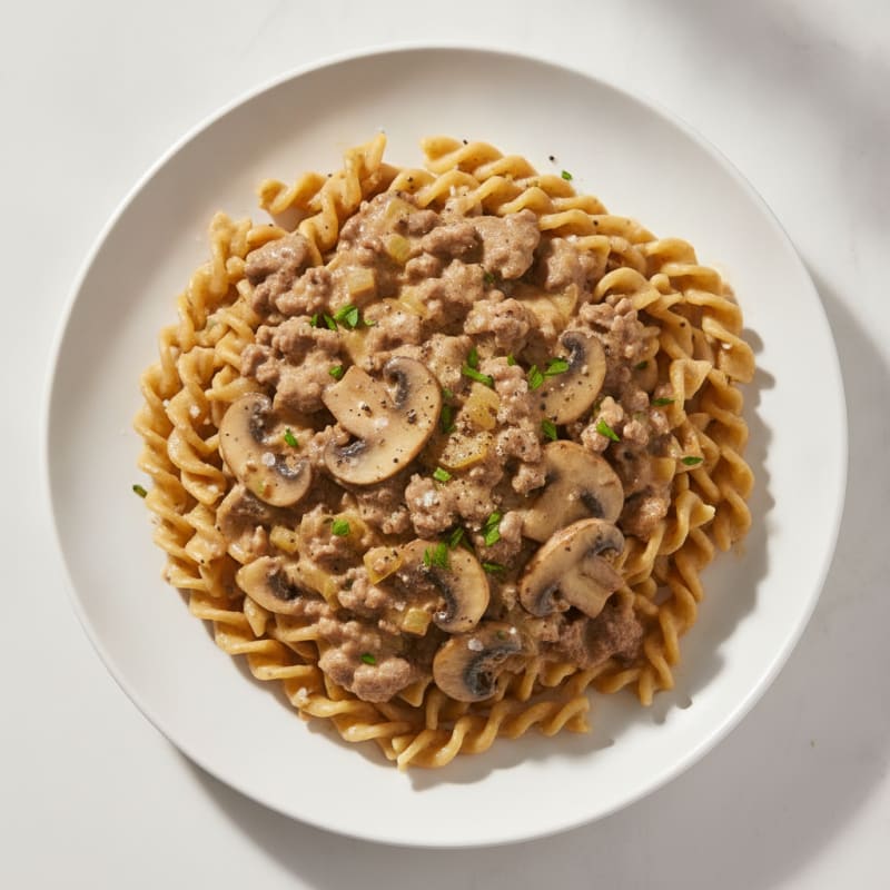 Beef Stroganoff with Egg Noodles