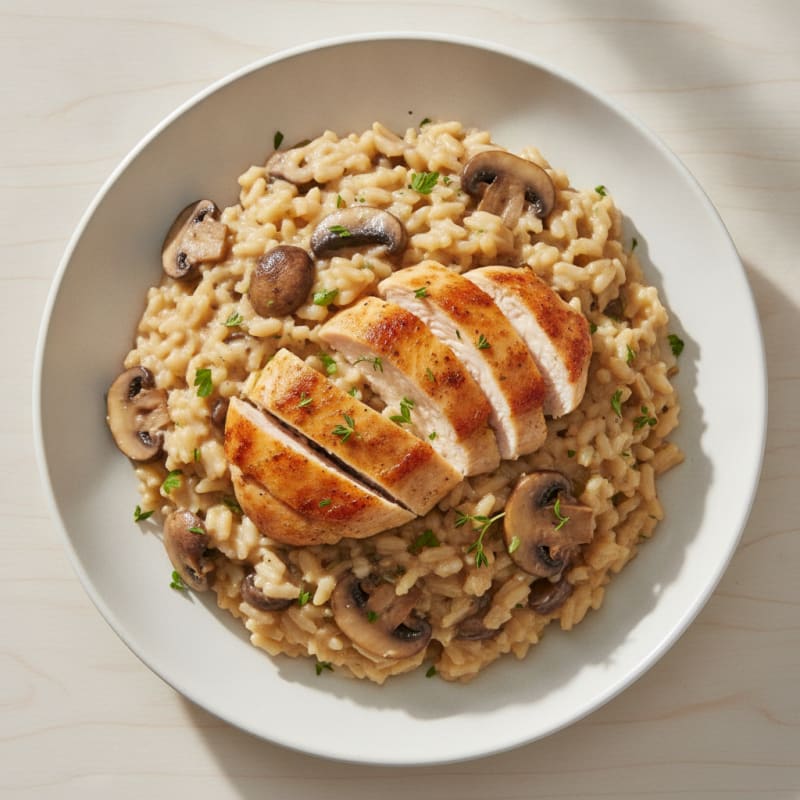 Creamy Parmesan Mushroom Risotto