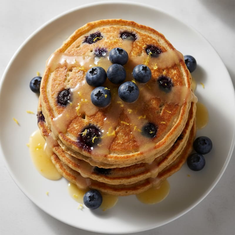 Blueberry Ricotta Pancakes with Lemon Zest