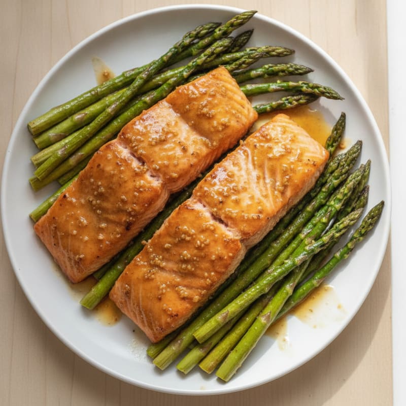 Miso-Glazed Salmon with Roasted Asparagus