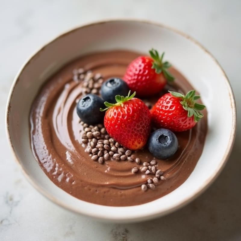 Creamy Vegan Protein Pudding with Dark Cocoa and Pea Protein