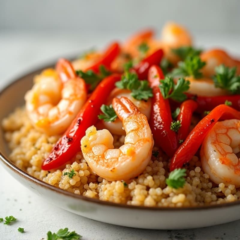 Garlic Shrimp with Roasted Bell Peppers