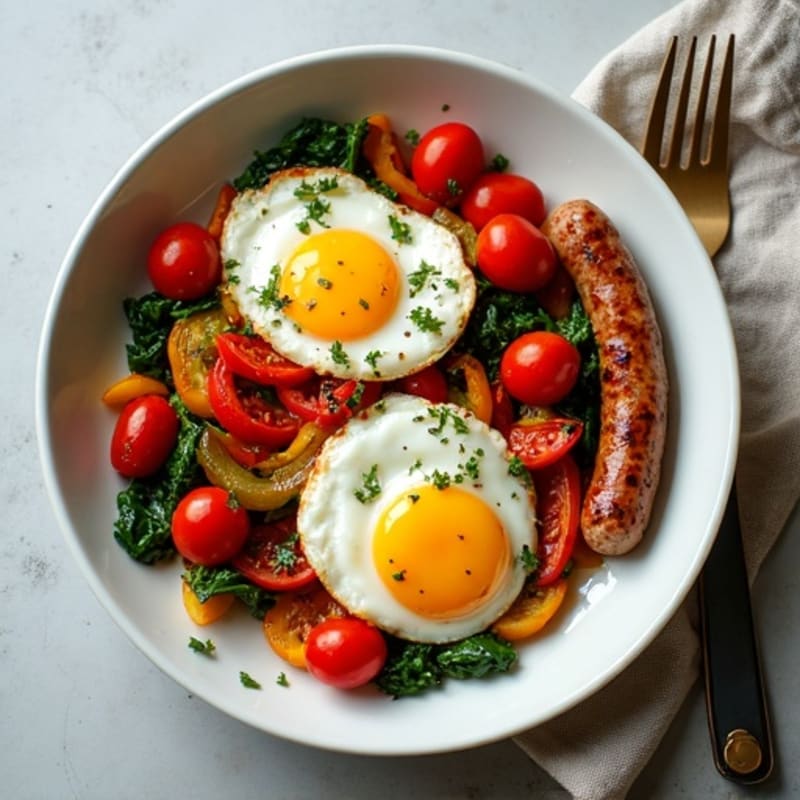 Sheet Pan Roasted Veggie and Egg Bake