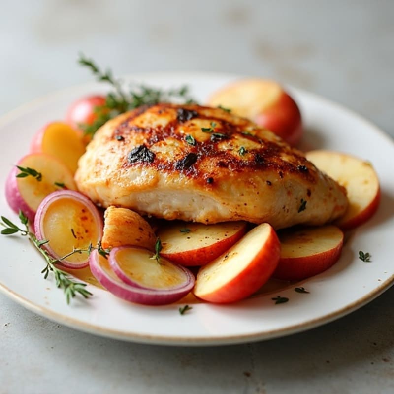 Roasted Chicken and Apples with Thyme