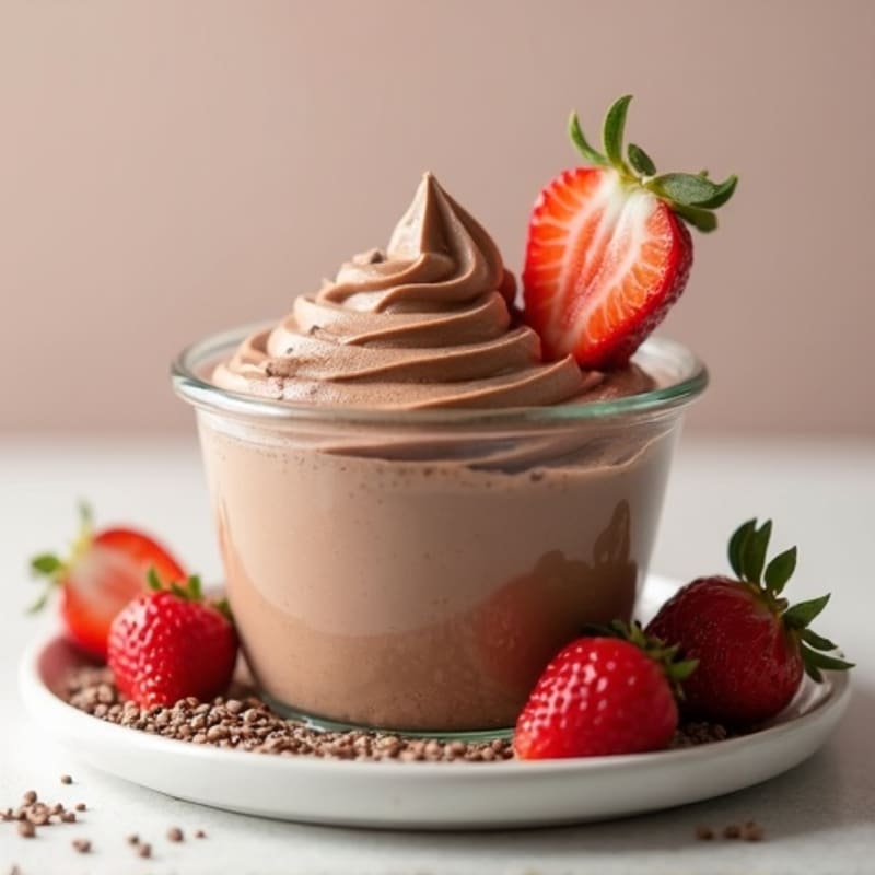 Silky Chocolate Protein Yogurt with Chia Seeds