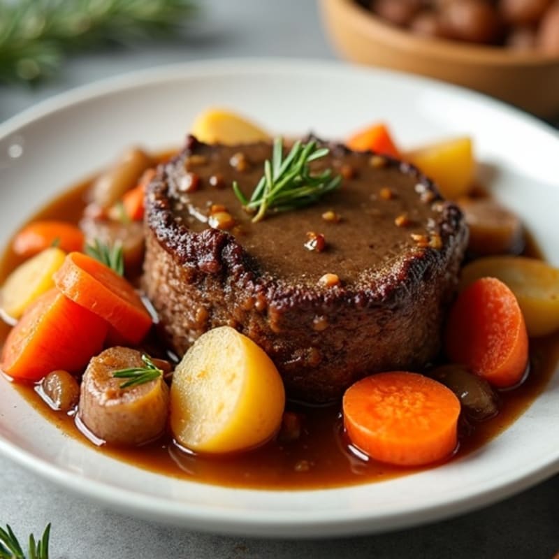 Tender Slow-Cooked Beef Pot Roast with Root Vegetables