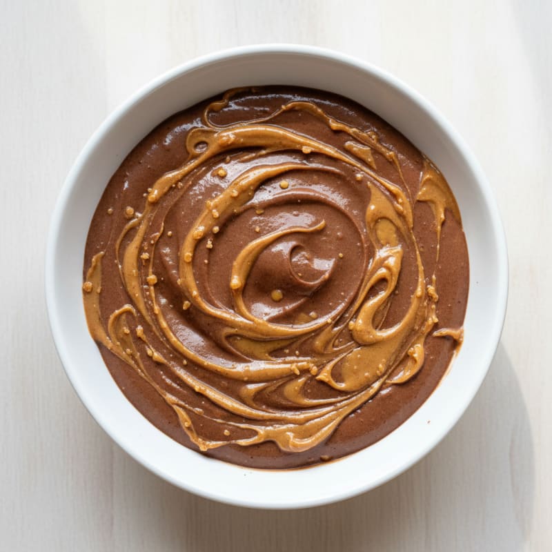 Silky Chocolate Protein Pudding with Peanut Butter Swirl