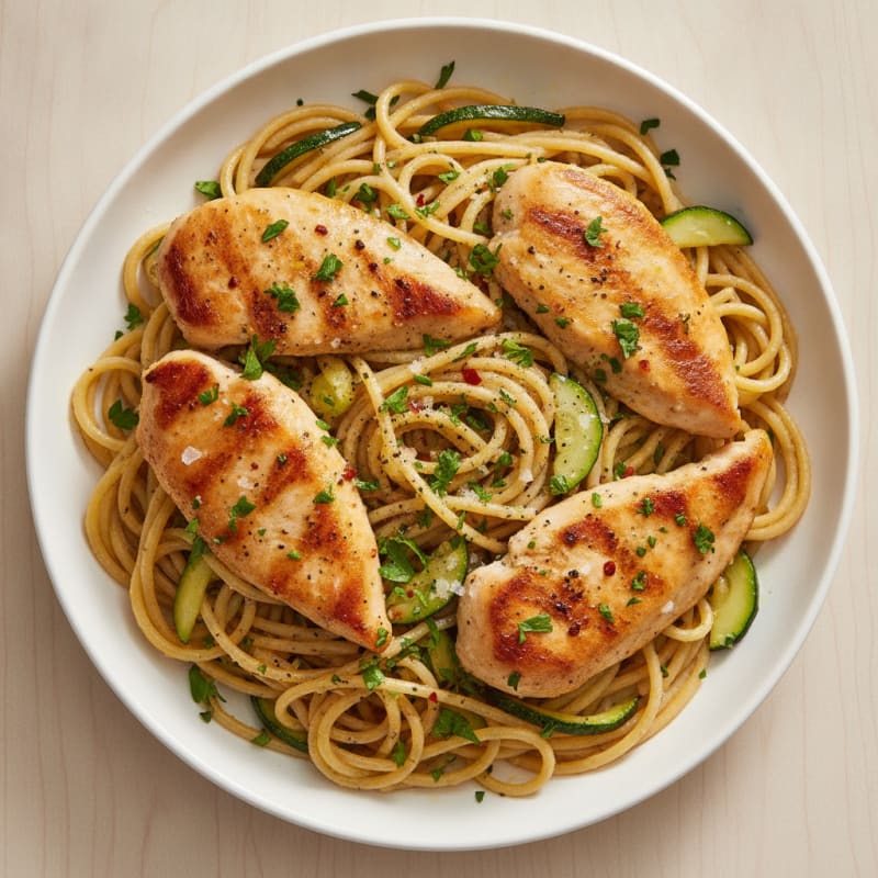 Lemon Herb Chicken Spaghetti