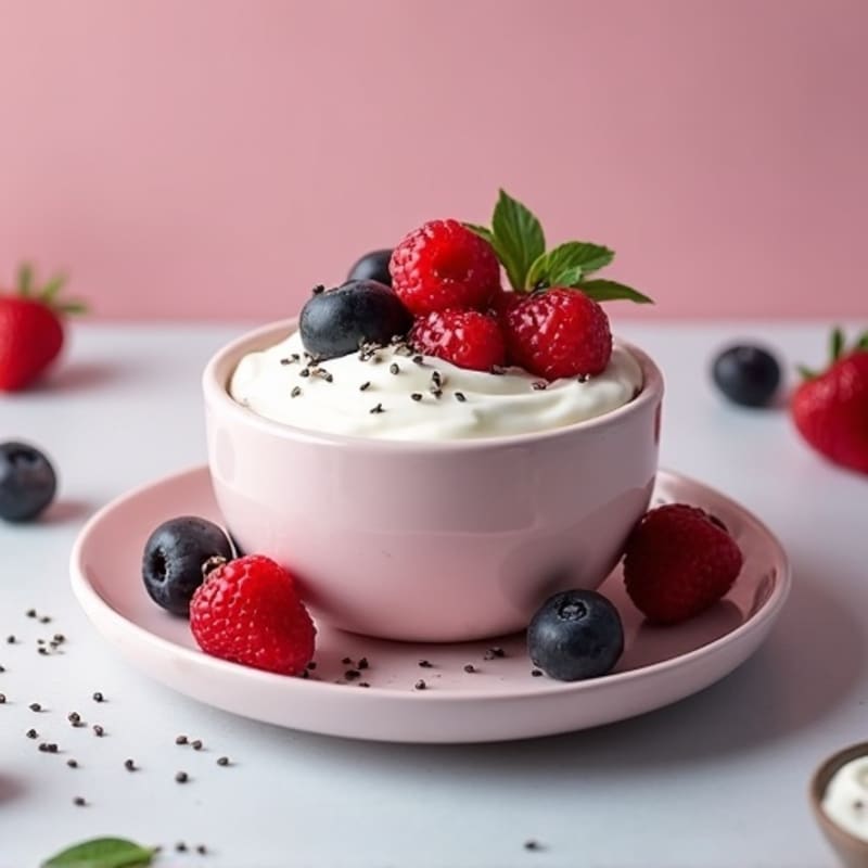 Silky Protein Greek Yogurt with Mixed Berries