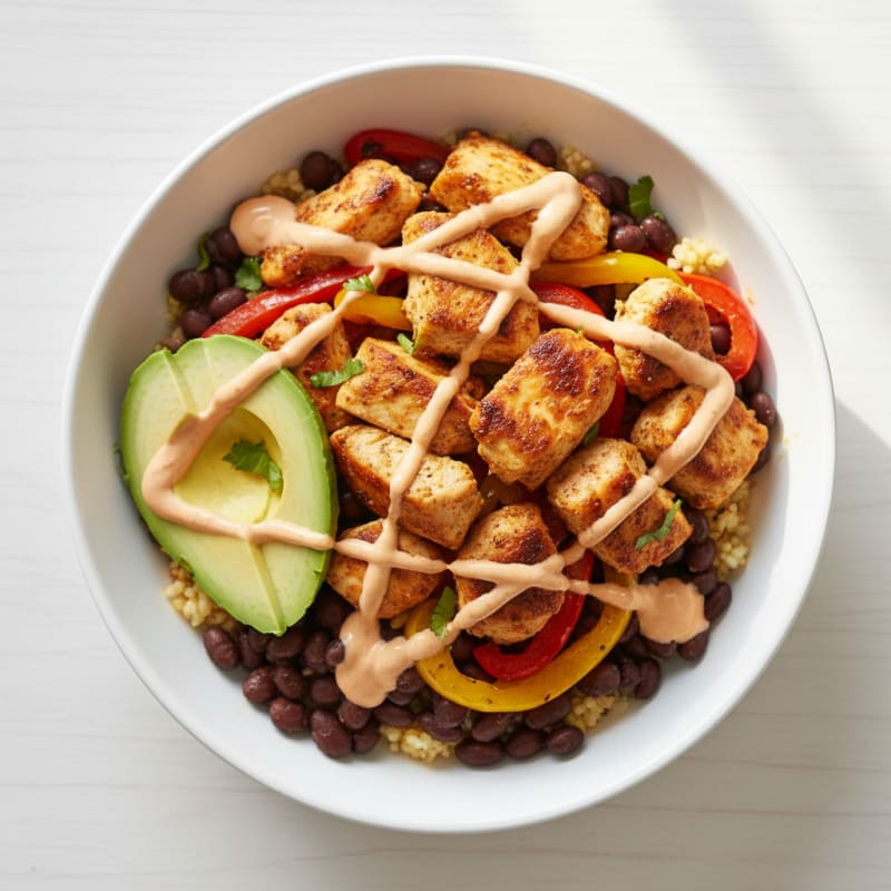 Chicken Taco Bowl with Chipotle Crema