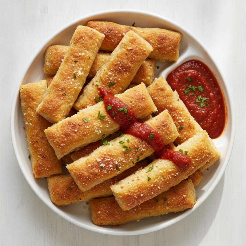 Garlic Parmesan Breadsticks with Marinara