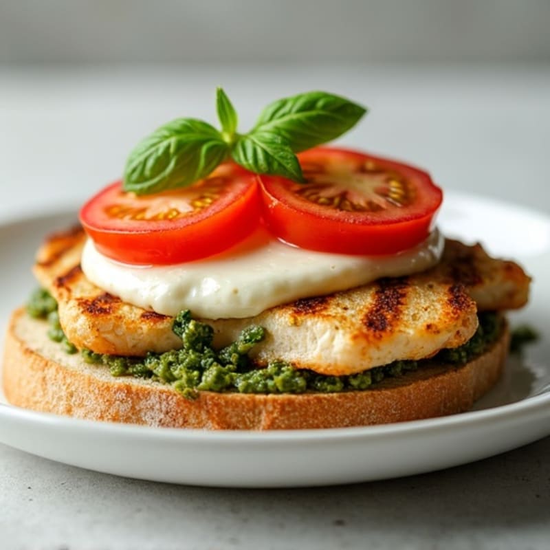 Fresh Mozzarella and Tomato Pesto Melt