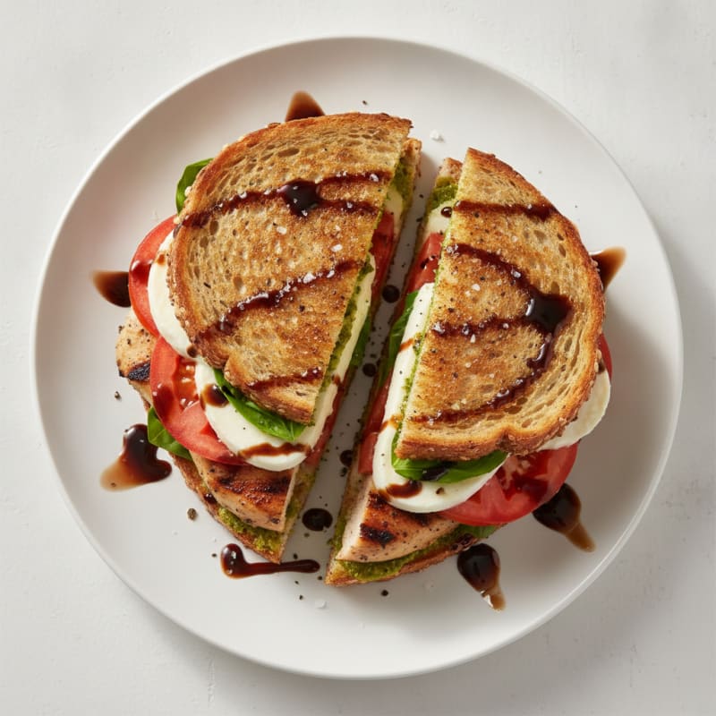 Grilled Caprese Sandwich with Balsamic Glaze