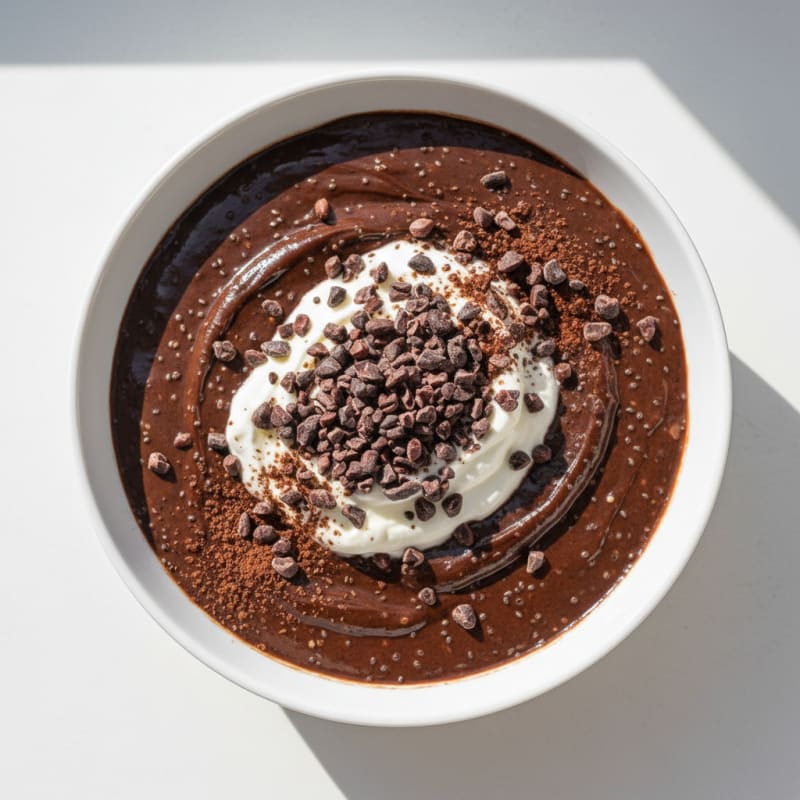 Silky Chocolate Protein Pudding with Greek Yogurt