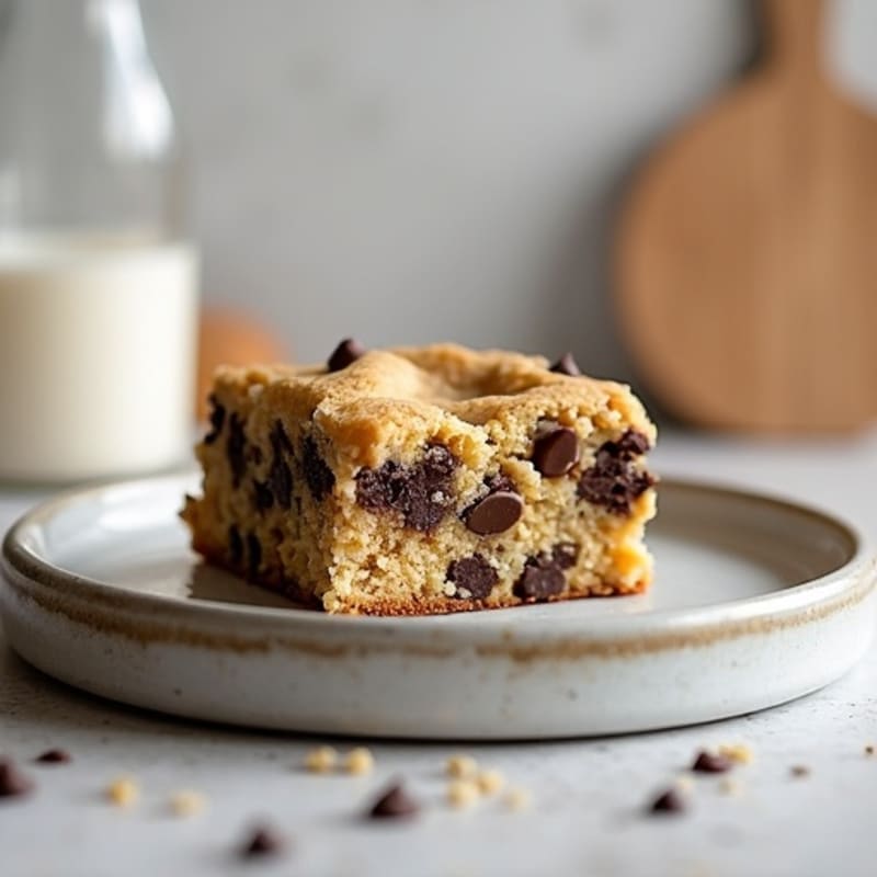 Protein-Packed Almond Flour Chocolate Chip Cookie Cake