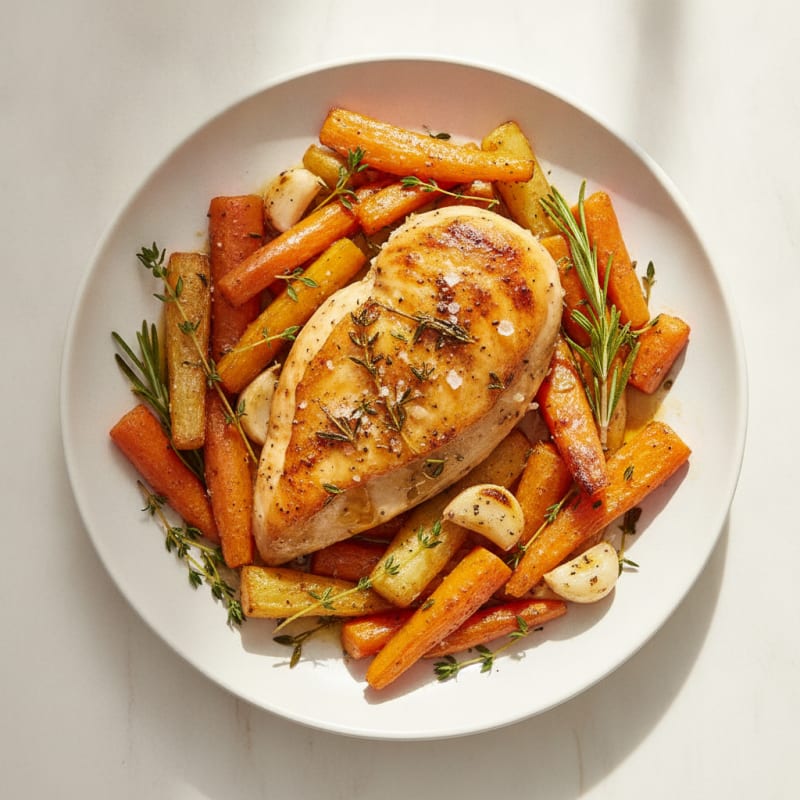 Savory Herb-Roasted Chicken with Root Vegetables