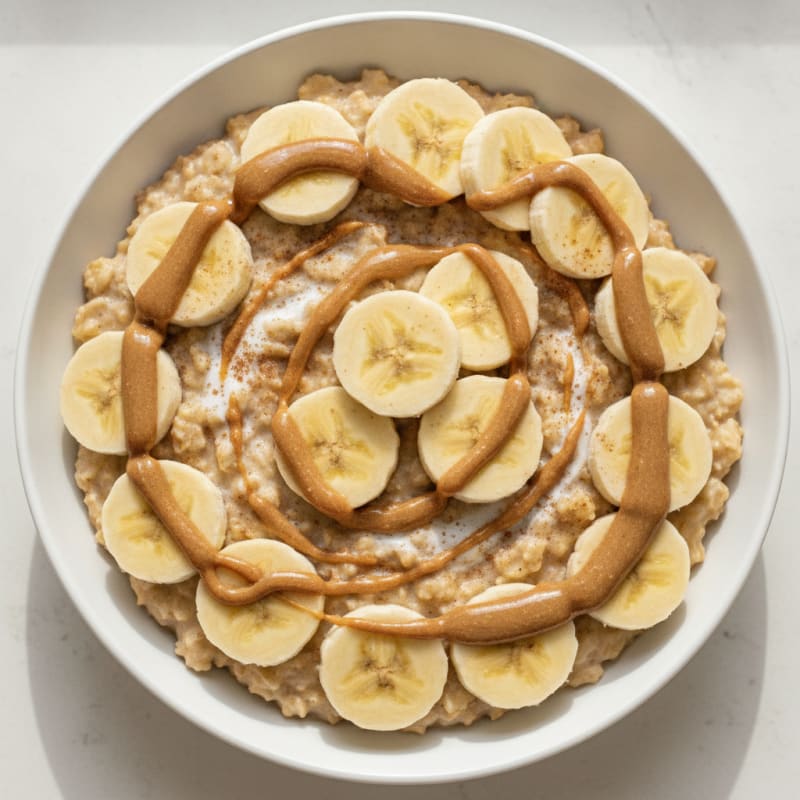 Peanut Butter Banana Protein Oatmeal