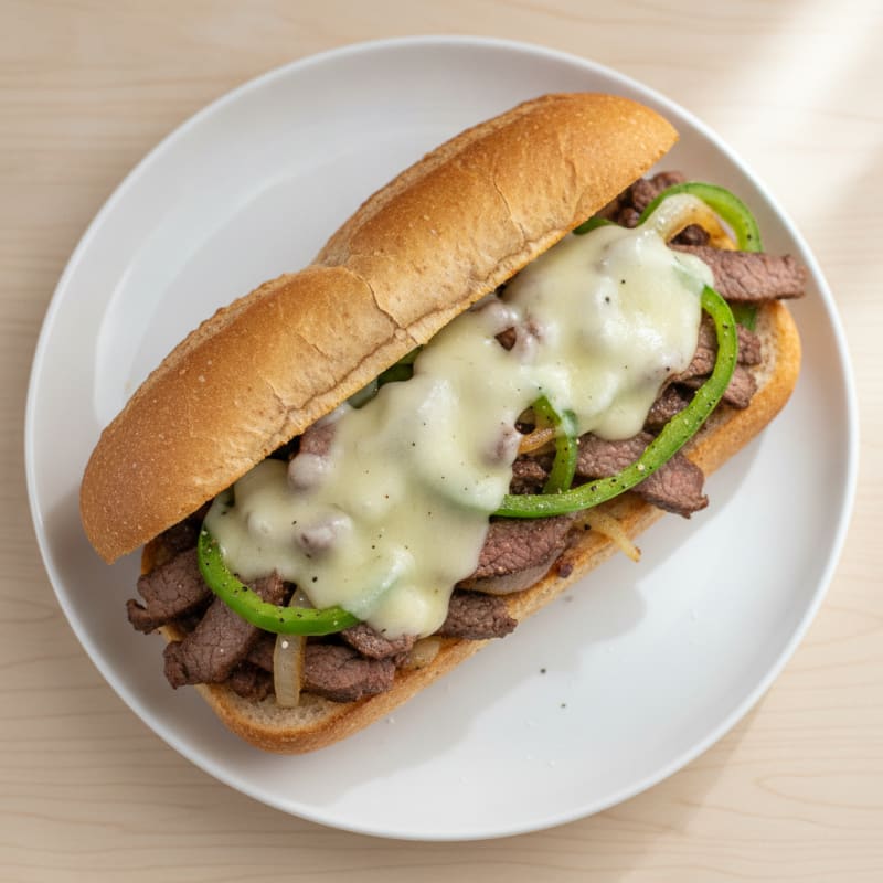 Classic Philly Cheesesteak Sandwich