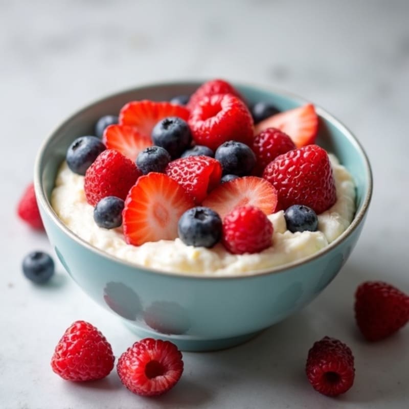 Creamy Cottage Cheese Protein Bowl with Mixed Berries
