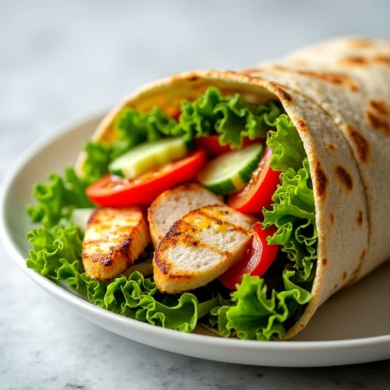Grilled Chicken and Fresh Veggie Wrap
