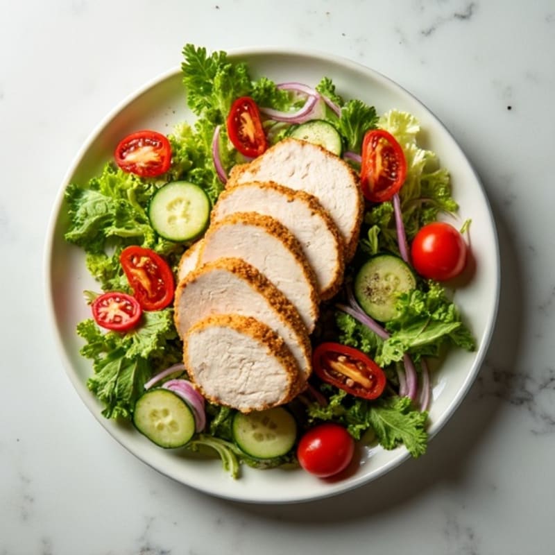 Fresh Chopped Turkey and Provolone Salad with Crispy Vegetables