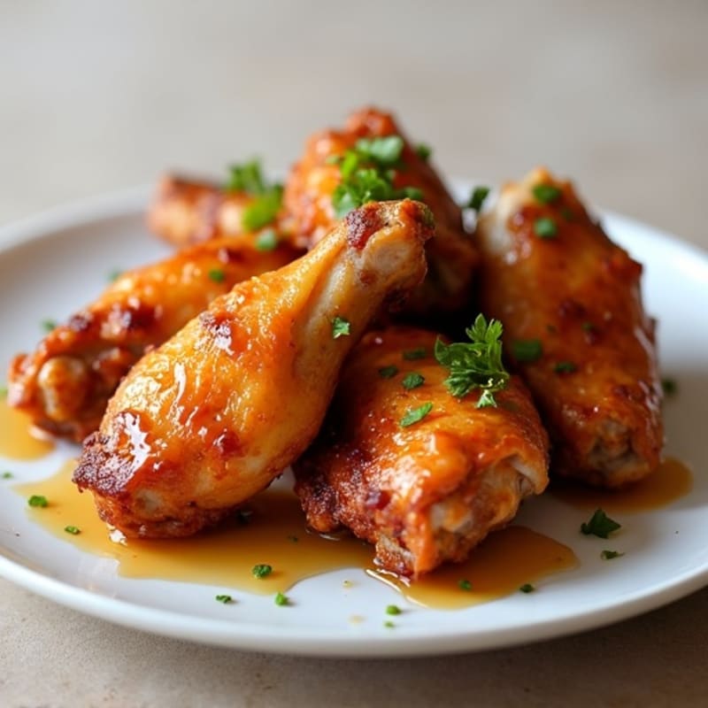 Crispy Baked Chicken Wings with Sweet Honey-Garlic Glaze