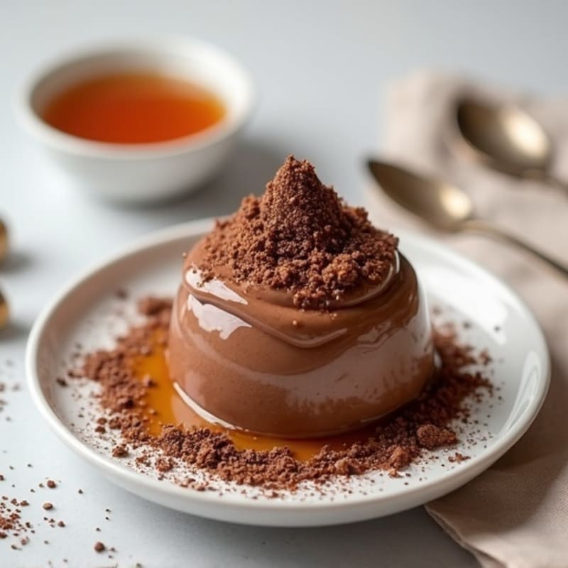 Silky Chocolate Protein Pudding with Chia Seeds