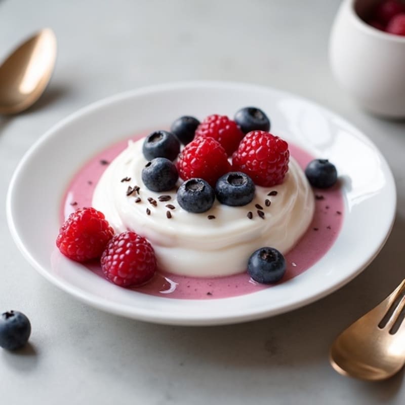 Silky Greek Yogurt Protein Pudding with Berries