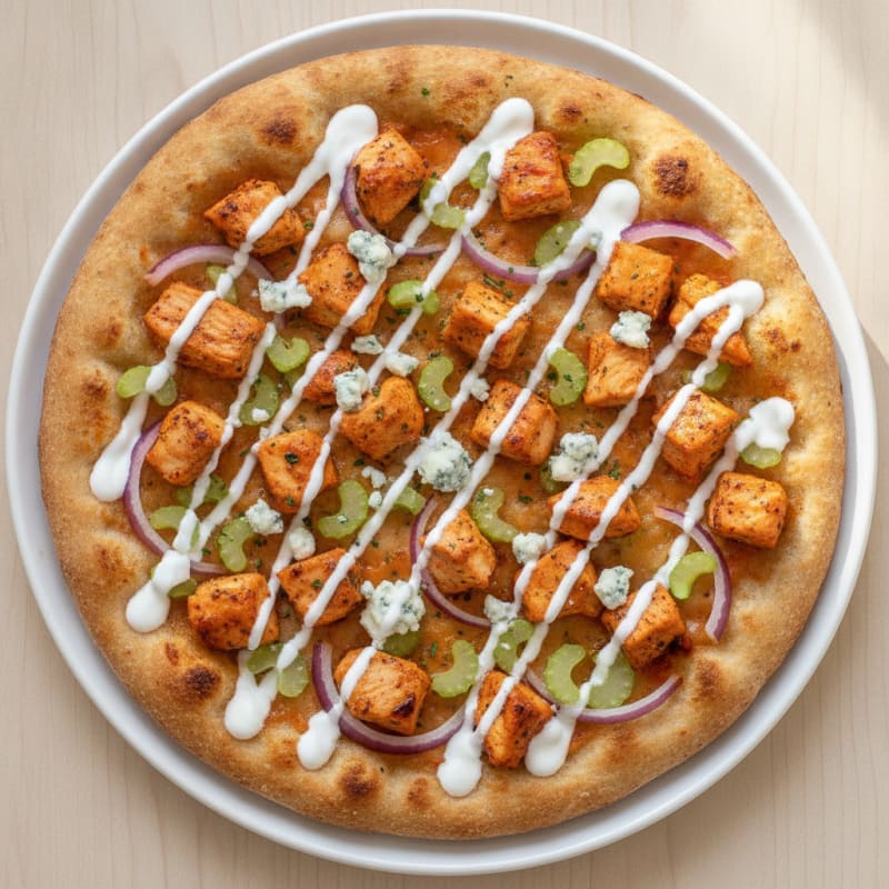 Buffalo Chicken Flatbread Pizza