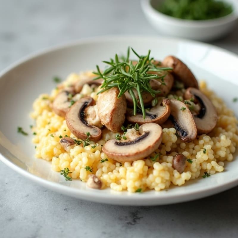 Creamy Wild Mushroom Cauliflower Risotto
