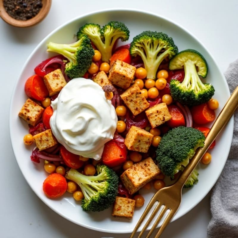 Sheet Pan Roasted Vegetables with Crispy Chickpeas