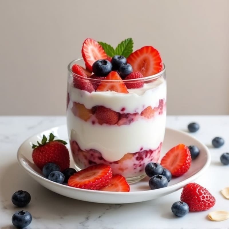 Creamy Protein Yogurt Parfait with Berries