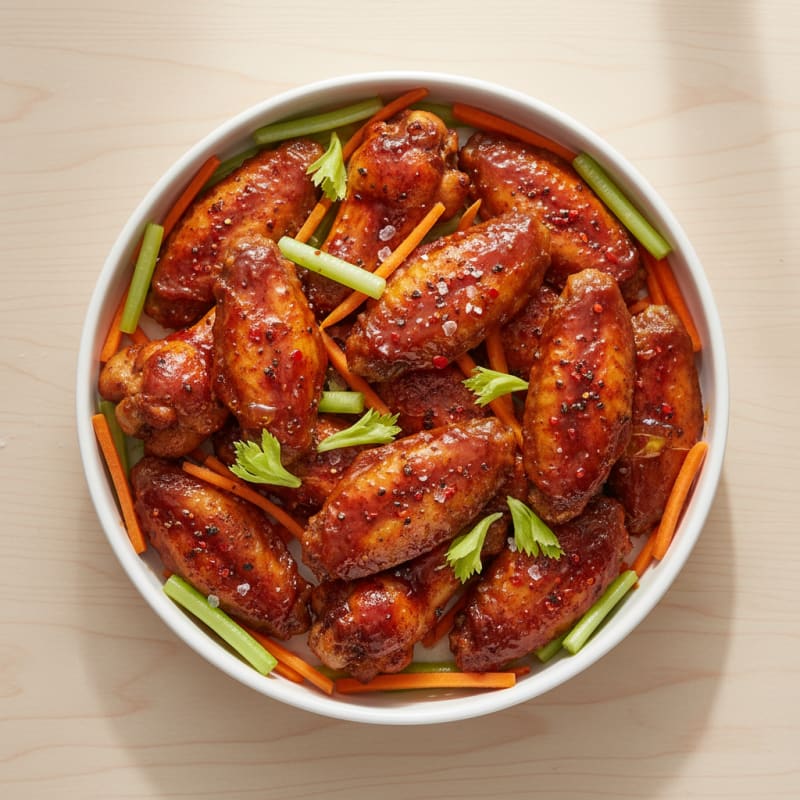 Spicy BBQ Glazed Chicken Wings