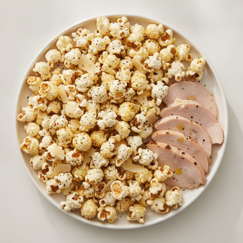 Parmesan Herb Popcorn with Olive Oil