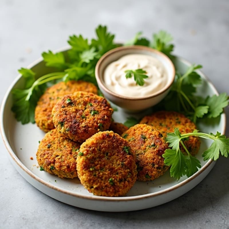 Crispy Falafel with Creamy Tahini Sauce