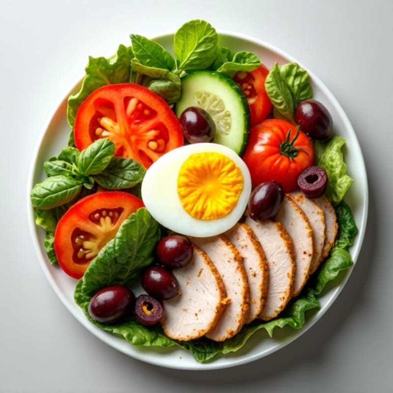 Hearty Italian Chopped Salad with Lean Turkey and Fresh Vegetables
