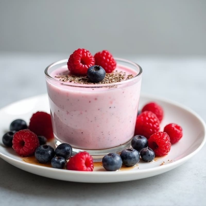 Greek Yogurt Protein Mousse with Mixed Berries