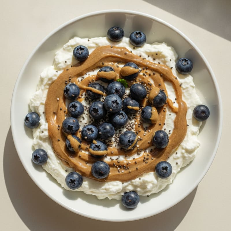 Greek Yogurt Protein Bowl with Almond Butter and Chia Seeds