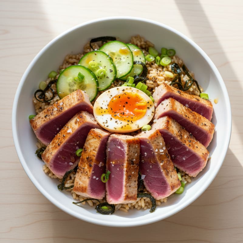 Seared Tuna Nori Rice Bowl