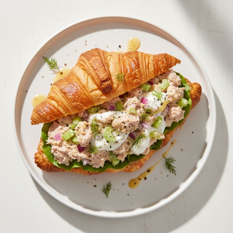 Creamy Zesty Tuna Salad Croissant