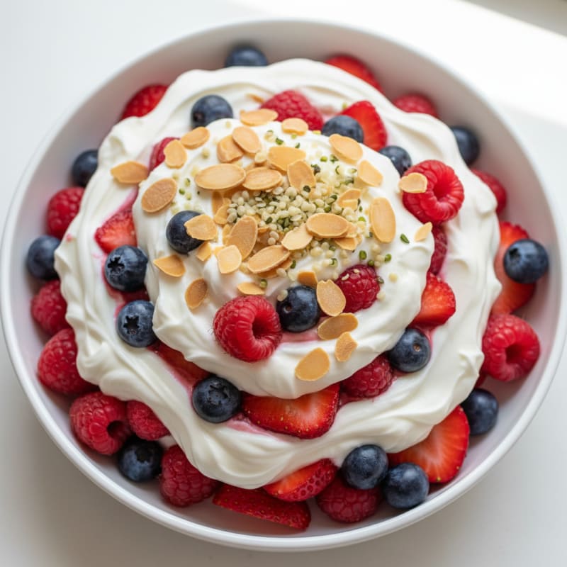 Creamy Greek Yogurt Protein Parfait with Mixed Berries